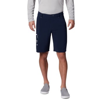 Columbia PFG Terminal Tackle, Pantalones Cortos Azul Marino Blancos Para Hombre | 563907-KSY